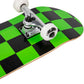 Cal 7 Complete 7.5/7.75/8-Inch Skateboard Optical with Lime Green and Black Check Design