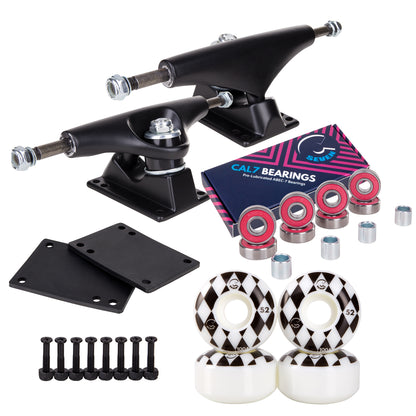 Skateboard Setup Combo | Matte Black Trucks & 100A Wheels