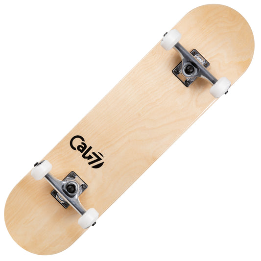 Cal 7 Complete 7.5/7.75/8-Inch Skateboard Grain with Logo and Natural Stain